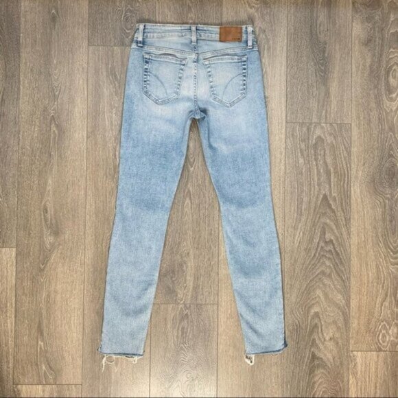 Anthropologie Joe's Jeans Skinny Jeans Split hem distressed Light wash blue 25 - Picture 15 of 16